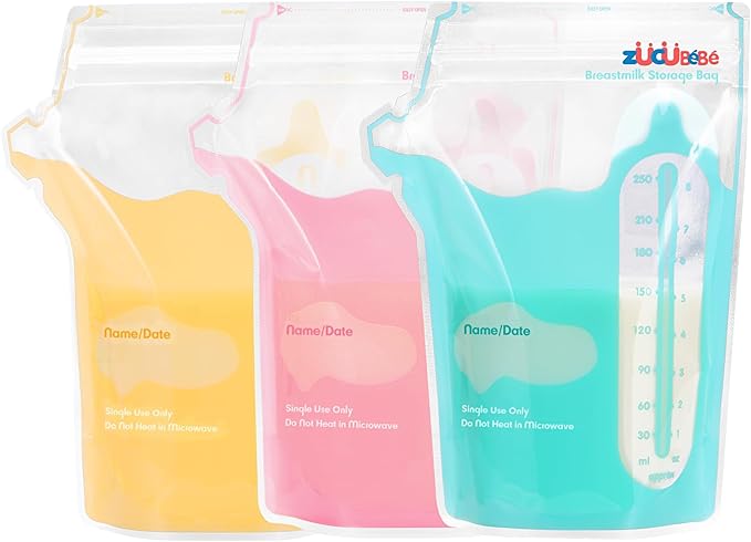 Breastmilk Storage Bags(180 Count),8oz Milk Storage Bags for Breastfeeding,BPA Free with Easy Pour Spout, Self Standing, for Refrigeration and Freezing