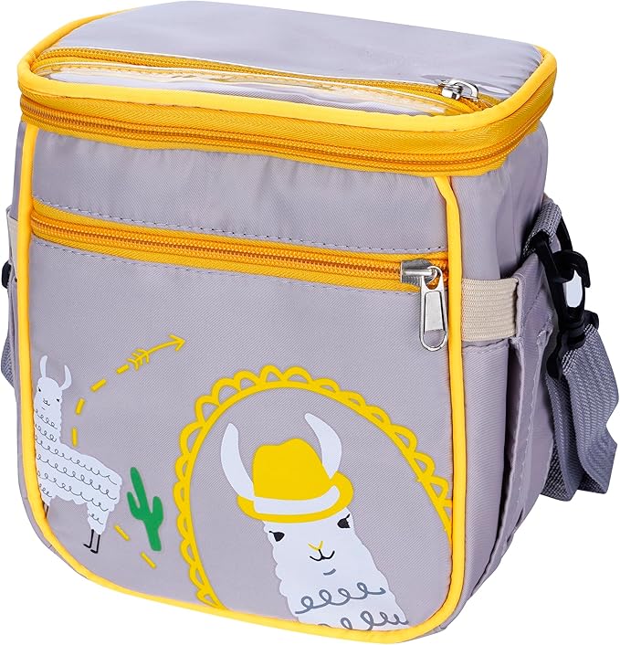 Baby Stroller Organizer Bag,Small Diaper Bag - Universal Stroller Organizer With Insulated Cup Holder,Pocket With Baby Wipes Dispenser,Adjustable Shoulder Strap(Grey)