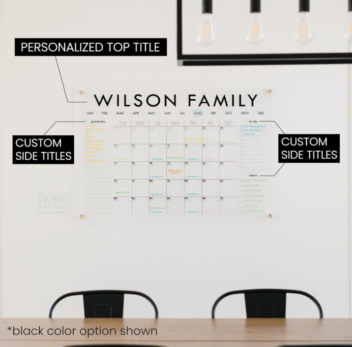 Why Personalized Clear Acrylic Wall Calendars Are Transforming Home Organization for Busy Families