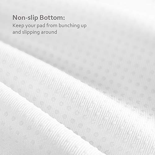 Waterproof Crib Mattress Protector 27" x 38", Non-Slip & Sturdy Mattress Pad Mat, 4 Layers Incontinence Bed Pad for Children Adults, Pets Training Pee Pad, White