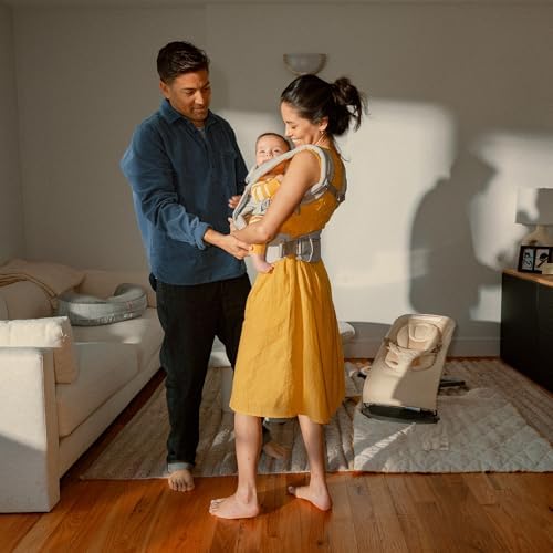 Ergobaby Omni Deluxe Baby Carrier Newborn to Toddler - Breathable Baby Carriers for Summer - All-Position Carrier with Enhanced Lumbar Support & Airflow (7-45 Pounds), Cotton, Onyx Black