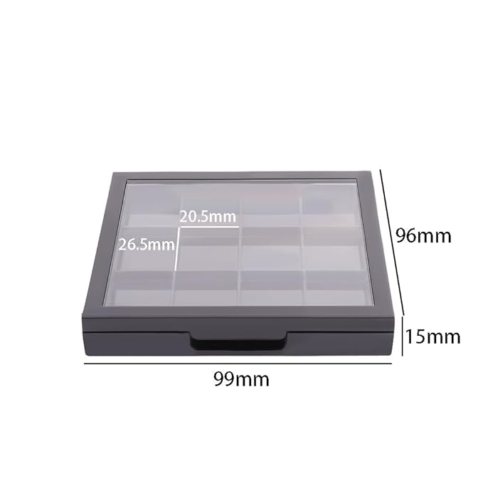 12 Grids Empty Eyeshadow Palette DIY Eyeshadow Makeup Palette Lipstick Container Empty Makeup Storage Box for Blush Lipstick