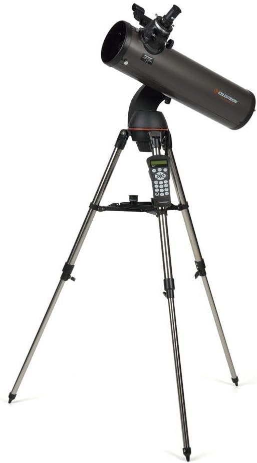 Celestron - NexStar 130SLT Computerized Telescope - Compact and Portable - Newtonian Reflector Optical Design - SkyAlign Technology - Computerized Hand Control - 130mm Aperture Grey