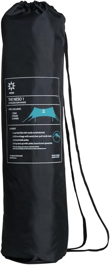 Neso Tents Beach Tent with Sand Anchor, Portable Canopy Sunshade - 7' x 7' - Patented Reinforced Corners(Teal)