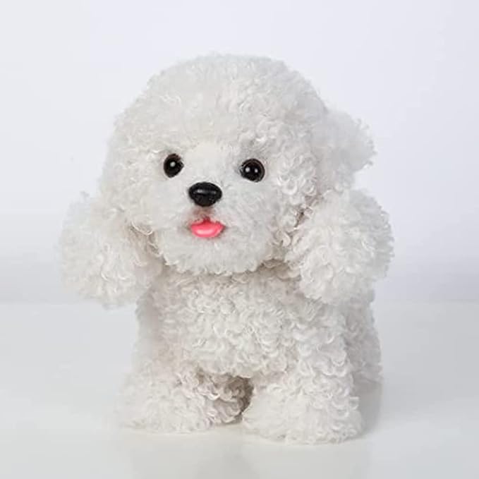 CU-MATE Walking Poodle Dog,Electronic Stuffed Toy Dog, Interactive Puppy Pet Dog, Walking, Barking,Wagging Tail & Talking,Gifts for Boys Girls
