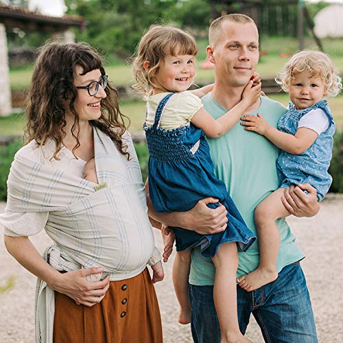 Boba Baby Wrap Carrier – Original Baby Sling Carrier for Newborns (7–35 lbs), Soft, Secure, Hands-Free & Ergonomic, Ideal for Comfortable Bonding, New Parents (Serenity Riviera)