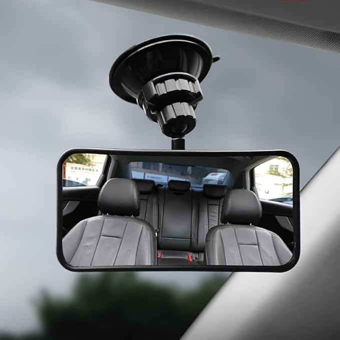 Suction Cup Baby Mirror For Car,360° Adjustable Car Seat Mirror Rear Facing Infant, See All Passengers in the Backseat, Rear View Mirror Accessories