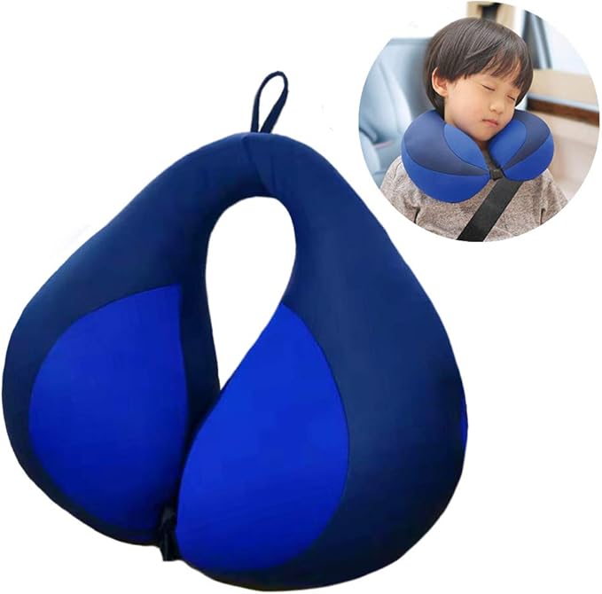 MOOB Car Seat Pillow for Toddlers,Helps Support Head and Neck,Helps Support Head and Neck Comfortably Designed for Head, Neck, and Chin Support - Gifts for Toddler/Child/Kids,Yellow +Blue
