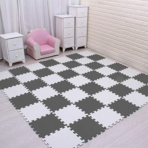 XMTMMD Soft Non-Toxic Foam Baby Play Mat | Toddler Playmat | EVA Foam Interlocking Tiles for Gym, Nursery, Playroom | 18 Squares Foam Floor Mats for Kids & Babies | Colorful Jigsaw Puzzle Play Mat