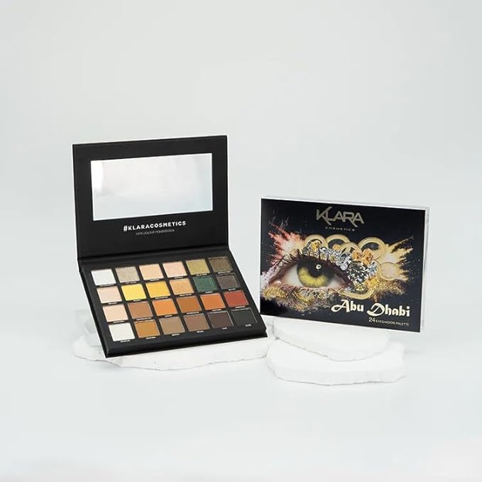 24 Eyeshadow Palette - Festive Luxury Vibrant Bold Full-Color Pigment Long Lasting Matte Shimmer Eye shadow Palette (Abu Dhabi)