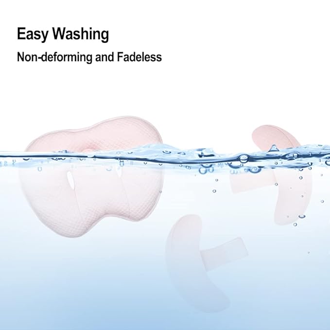 2 in 1 Baby Support Pillow, Banana Shape Baby Neck Head Travel Pillow Stroller Insert Cushion for Kids, Toddler, Pink