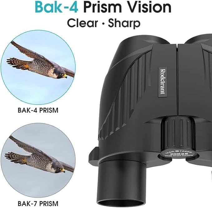 20x25 Binoculars for Adults and Kids, High Power Easy Focus Compact Binoculars with Low Light Vision for Bird Watching and Travel