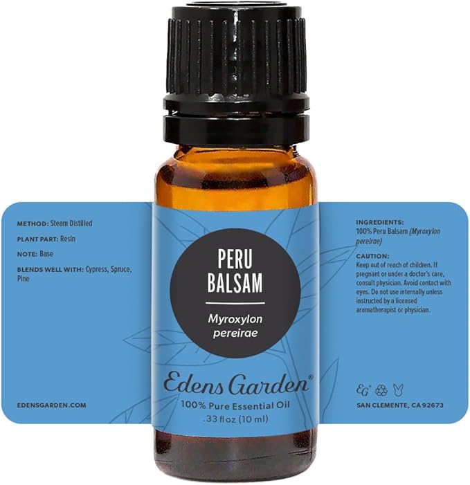 Edens Garden Peru Balsam Essential Oil- 100% Pure Premium Grade, Undiluted, Natural, Therapeutic, Aromatherapy, The Best for Diffuser, Skin, Candle, Hair 10 ml (.33 fl oz)