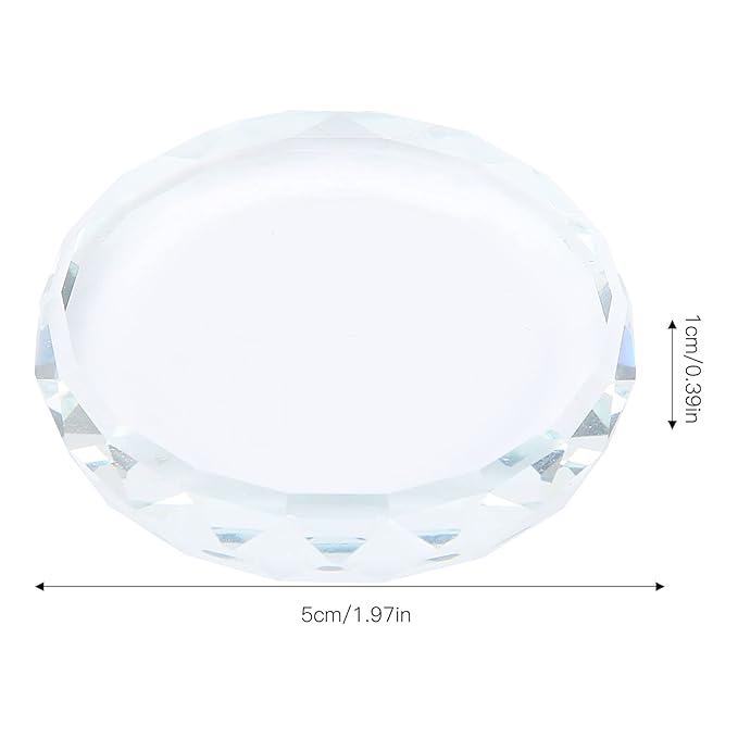 2Pcs Nail Art Palettes, Manicures DIY Color Mixing Toning Glass False Eyelash Glue Hold Tools Beauty Makeup Glass Pallet