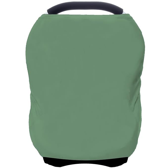 Car Seat Covers Baby - Multi-use Cover Carseat Canopy, Breathable Breastfeeding Cover, Car Seat Covers for Bbies, Boys & Girls Shower Gifts (Light Green)