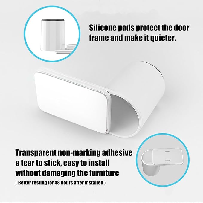 Kytasryl Door Pinch Guard, Baby Proofing Door Stoppers with 180° Rotating Self Adhesive Base, Children Anti-Pinch Door Stopper, Keep Finger Safe (6 PCS)