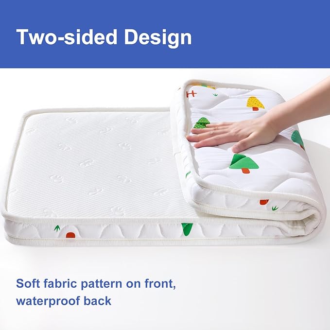 Baby Bassinet Mattress 30 x 15 inches- Firm Support and Comfort Premium Foam,Noiseless and Odorless,Hypoallergenic Small Crib Mattress, Fits Moses Basket, Dual Sided with Soft Breathable Fabric