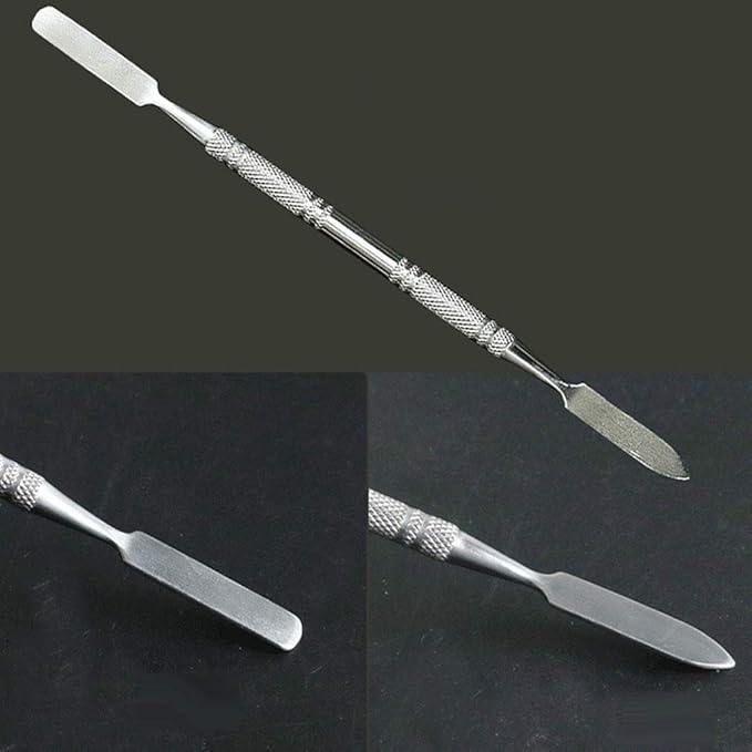 4 Pieces Makeup Spatula Cosmetics Mixing Spatula Stainless Steel Cosmetic Makeup Spatula Makeup Palette Spatula Tool Double Headed Makeup Stirring Spatula Makeup Accessories(150 mm, Silver)