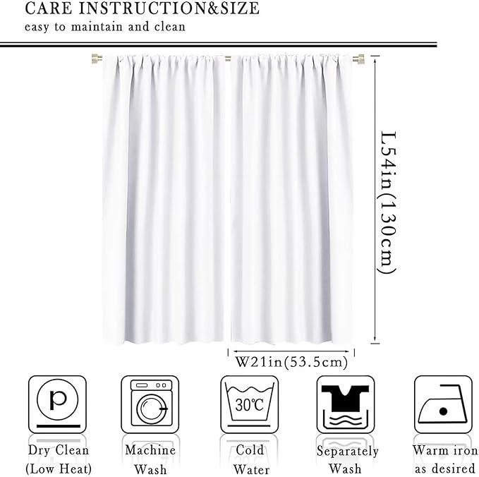 Kids Dinosaur Curtains for Boys Girls Bedroom Decor Cartoon Dino Colorful Cute Funny Animal Printed Blackout Rod Pocket Window Drapes for Baby Nursery Playroom Living Room W21xL54in 2 Panels