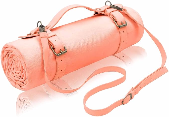 4’9” x 6’3” White Lightweight Water-Resistant Canvas Mat – Picnic, Outdoor, Beach, Park, Camping, Toy Mat