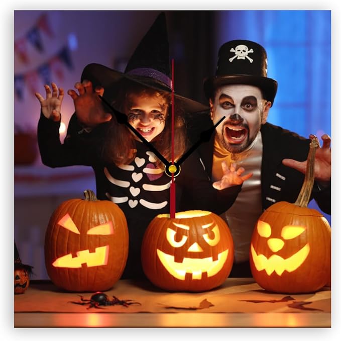 Custom Clocks for Walls Personalized Picture Hanging Time Clocks Silent Non Ticking Round Decoration for Kitchen Wedding Friend Family Lover