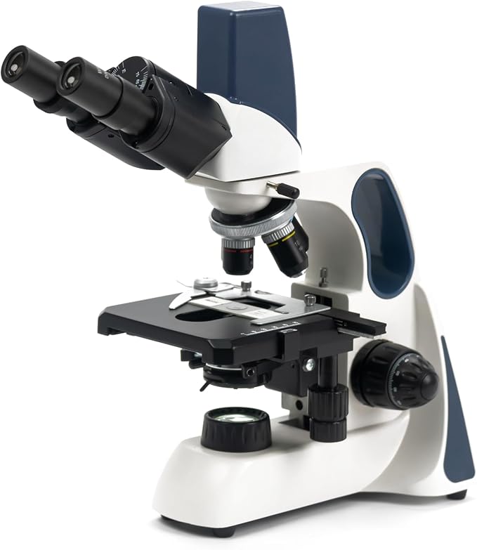 SWIFT Student Professional LED Binocular Compound Microscope with a Built-in 3MP Digital Camera,Siedentopf Head,Research-Grade,Mechanical Stage,Ultra-Precise Focusing,3W LED for Adults Lab