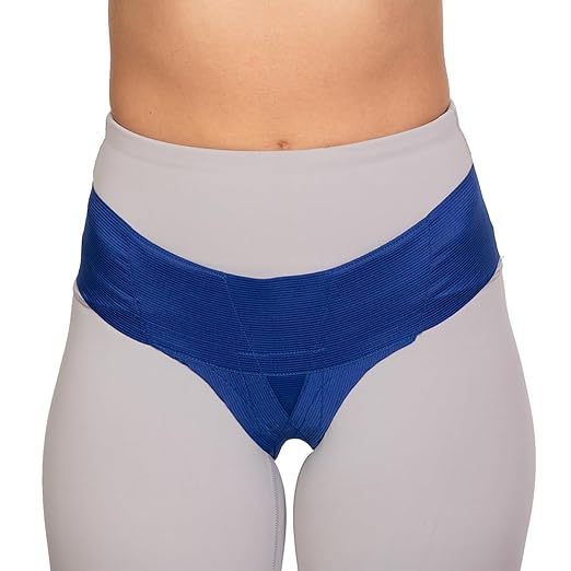 Women's Pelvic Support Belt ― Uterus Girdle for Prolapsed Bladder | Postpartum Recovery | Pain Relief | Low Waist - SAPPHIRE BLUE - M