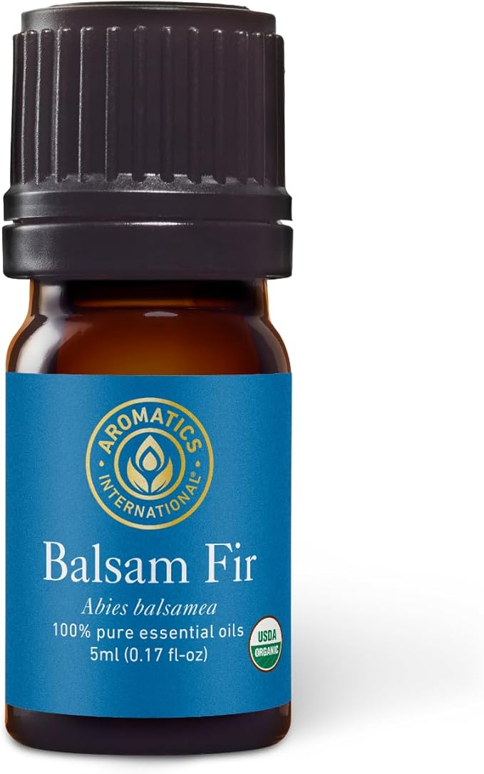 Aromatics International Premium Organic Balsam Fir Essential Oil 5ml | 100% Pure Essential Oil for Diffusion, Aromatherapy & Wellness Use