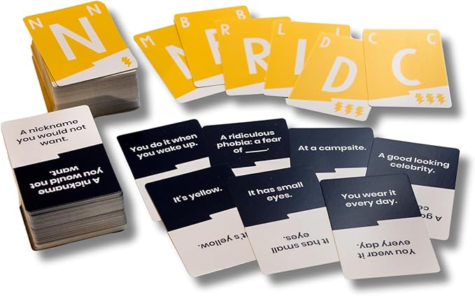 Slingz by Blue Orange Games, Fast and Hilarious Word Card Party Game of Categories for Ages 10 & Up, 2 to 7 Players