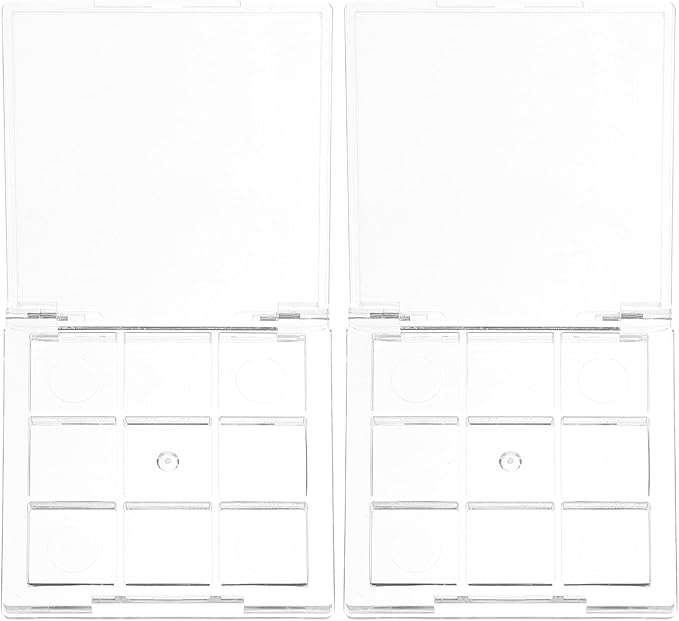 2pcs Empty Lipstick Palette Clear Lipstick Case Mini Highlighters Cross Body Bag Portable Makeup Organizer Storage Cases Sample Eye Shadow Plastic Empty Bracket Travel