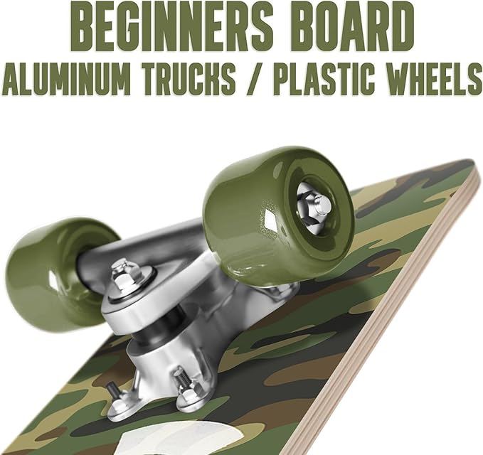 24 inch Rude Boyz Mini Cruiser Skateboard - Aluminium Trucks - Kids Skateboard Ages 5-8 Beginner - Skateboards for Kids