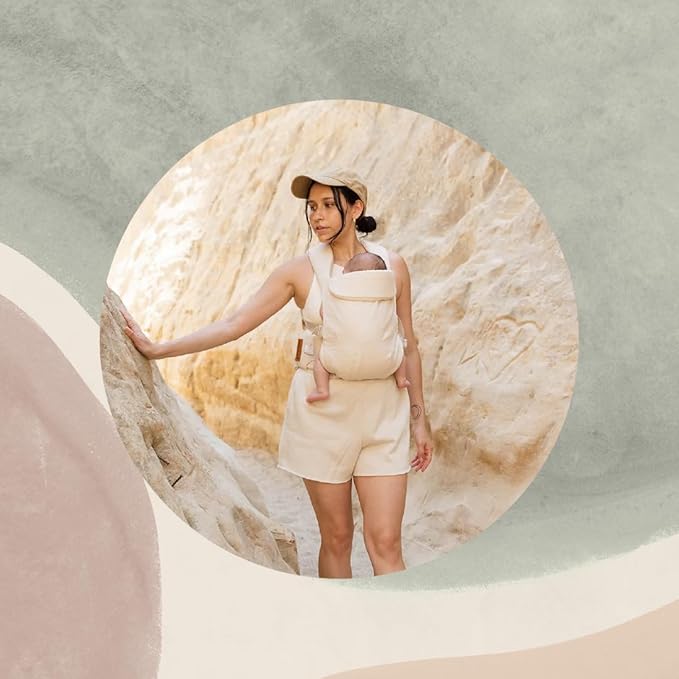 WildBird - Aerial Carrier - 7 to 45 lbs - for Moms, Dads & Caregivers - 100% Natural European Linen Fibers - Versatile & Adjustable - Small Size - Sparrow Fabric