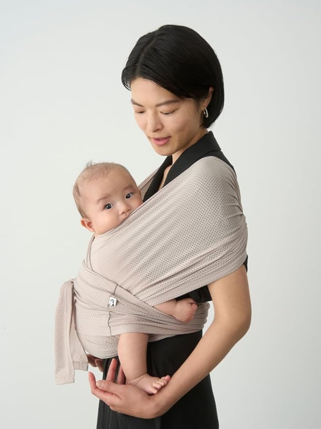 Konny Baby Carrier Flex AirMesh with Head Support- Adjustable, Easy to Wear Baby Wrap Sling, Perfect for Newborn Babies Essentials up to 44 lbs (M-4XL) -Wood Rose