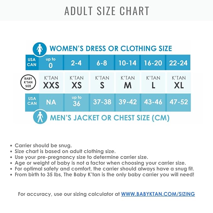 Active Oasis Baby K'tan Baby Carrier Wrap: #1 Easy Pre-Wrapped Baby Sling Gift | Breathable Sport Blend | UVA/UVB Infant Sun Protection | Promotes Safe Hygiene | Newborn up to 35lb (See Size Chart)