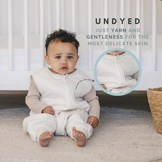 Tealbee Dreamsuit: Toddler Sleep Sack with Feet 2T-3T - 1.2 TOG All Season Baby Wearable Blanket for Walkers - Rayon made from Bamboo, Organic Cotton Sleep Bag - Undyed