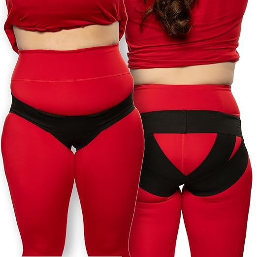 Women's Pelvic Support Belt ― Uterus Girdle for Prolapsed Bladder | Postpartum Recovery | Pain Relief | Low Waist - BLACK - XXL