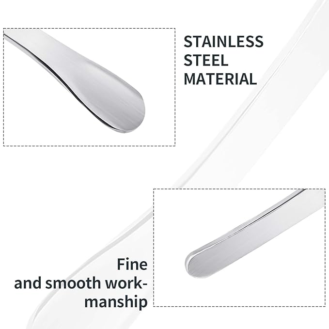 2Pcs Mini Metal Cosmetic Spatulas, Makeup Spatulas, Skincare Spatula, Cream Spatula, Beauty Accessories for Mixing and Sampling Plant Masks, Skin Care Creams, Eye Cream, Essences(Style 3)