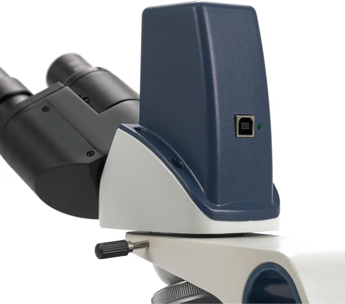 SWIFT Student Professional LED Binocular Compound Microscope with a Built-in 3MP Digital Camera,Siedentopf Head,Research-Grade,Mechanical Stage,Ultra-Precise Focusing,3W LED for Adults Lab