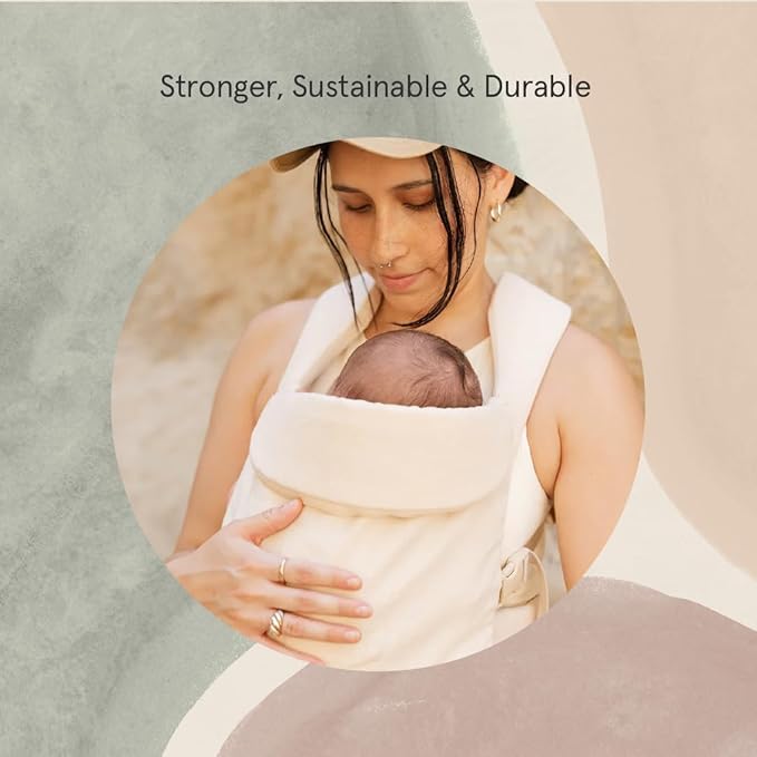 WildBird - Aerial Carrier - 7 to 45 lbs - for Moms, Dads & Caregivers - 100% Natural European Linen Fibers - Versatile & Adjustable - Small Size - Sparrow Fabric