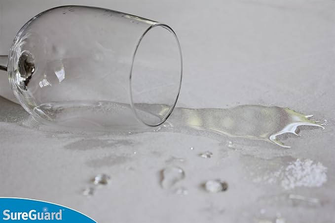 SureGuard Mini Crib Mattress Protector - 100% Waterproof, Hypoallergenic - Premium Fitted Cotton Cover for Portable Pack n Play - Smooth