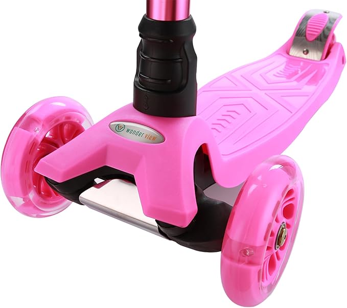 3 Wheel Scooter for Kids Ages 6-12,Kids Scooter with Light Up Wheels, Sturdy Deck Design, and 4 Height Adjustable Suitable for Kid Ages 3-12