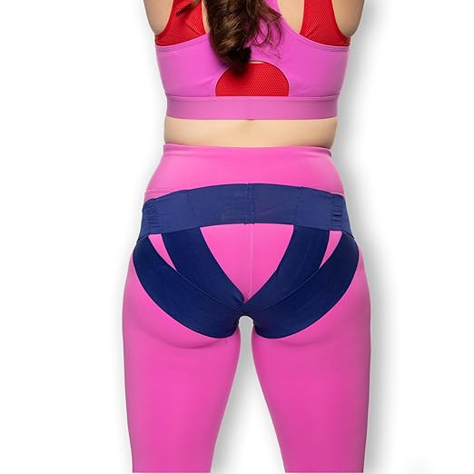 Patented Women’s Pelvic Floor Orthotic Support Belt ― Uterus Pain Relief Girdle for Dropped Bladder, Vulvar Varicosities, Postpartum Recovery, SPD | High Waist - Sapphire Blue (XL)