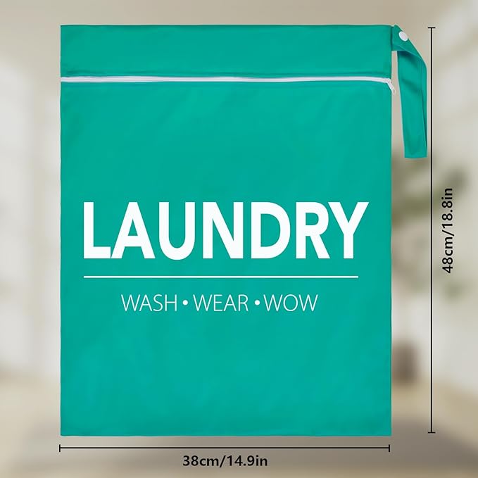 2 Pcs Large Travel Laundry Bag Waterproof Wet Dry Bag Washable Dirty Clothes Bag for Gym Clothes Laundry Wet Clothes Swimming Yoga