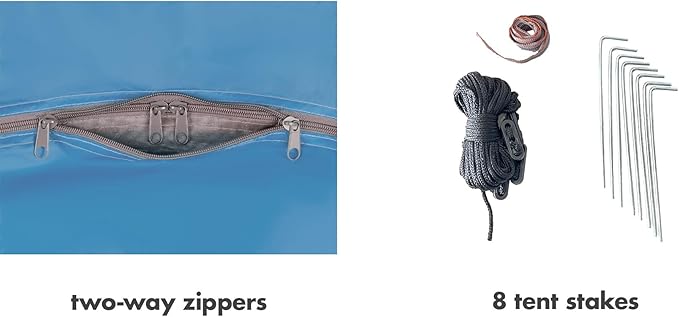 Beach Tent Pop Up Beach Sun Shade Tent with UPF 50+ UV Protection, Removable Floor Zippered Privacy & Ventilation Sun Shelter Family 3 to 4 Person