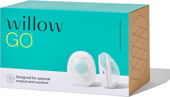 Willow Go - Hands Free Breast Pump - Wearable Breastfeeding Pump - Portable, Electric, Cordless, & 9 Levels of Hospital Grade Suction Strength - Postpartum Essentials - Double Breast Pump