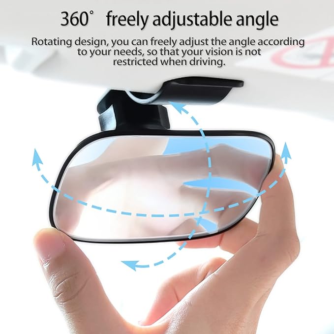 Universal Car Interior Rearview Baby Mirror Wide Angle Convex Mirror Clip-on mirrors for Viewing Rear Passengers