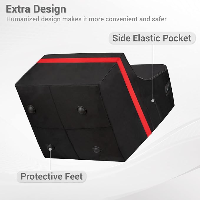 Car Seat Travel Bag - Padded, Comfortable, Durable, Roomy Gate Check Carseat Cover Backpack Fits 3-in-1，Convertible, Booster & Infant Car Seats for Airplane, Airport, Red