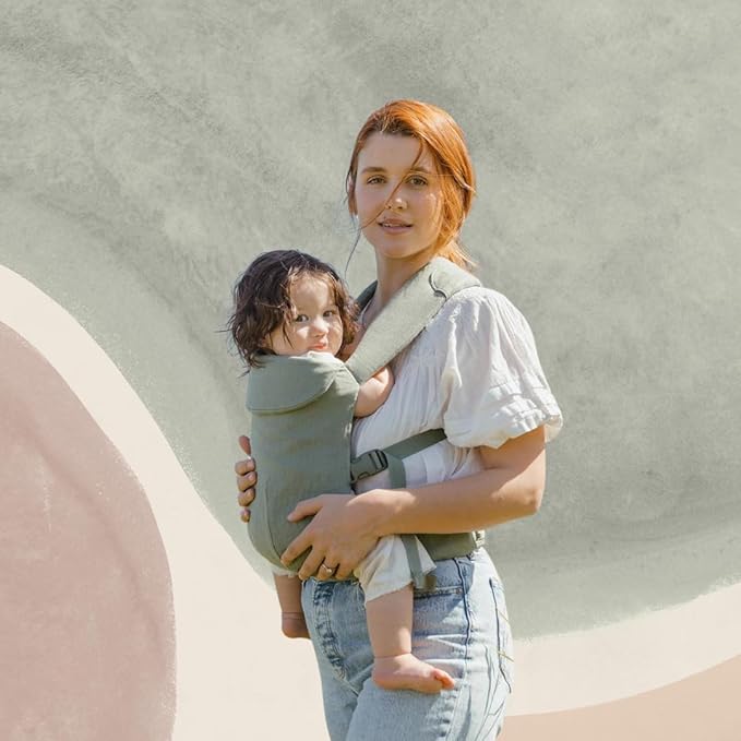 WildBird - Aerial Carrier - 7 to 45 lbs - for Moms, Dads & Caregivers - 100% Natural European Linen Fibers - Versatile & Adjustable - Large Size - Acadian Fabric