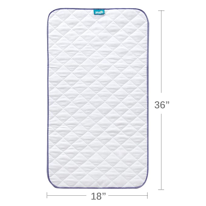 Waterproof Crib Mattress Protector 18" x 36", Non-Slip & Sturdy Mattress Pad Mat, 4 Layers Incontinence Bed Pad for Children Adults, Pets Training Pee Pad, White