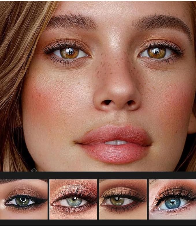 12 Colors Mini Glitter Eyeshadow Makeup Palette, Sexy Purple Shimmer Blush Highly Pigmented, Waterproof&Long Lasting paletas de sombras para de ojos, Quick Create a Flawless Look (03)